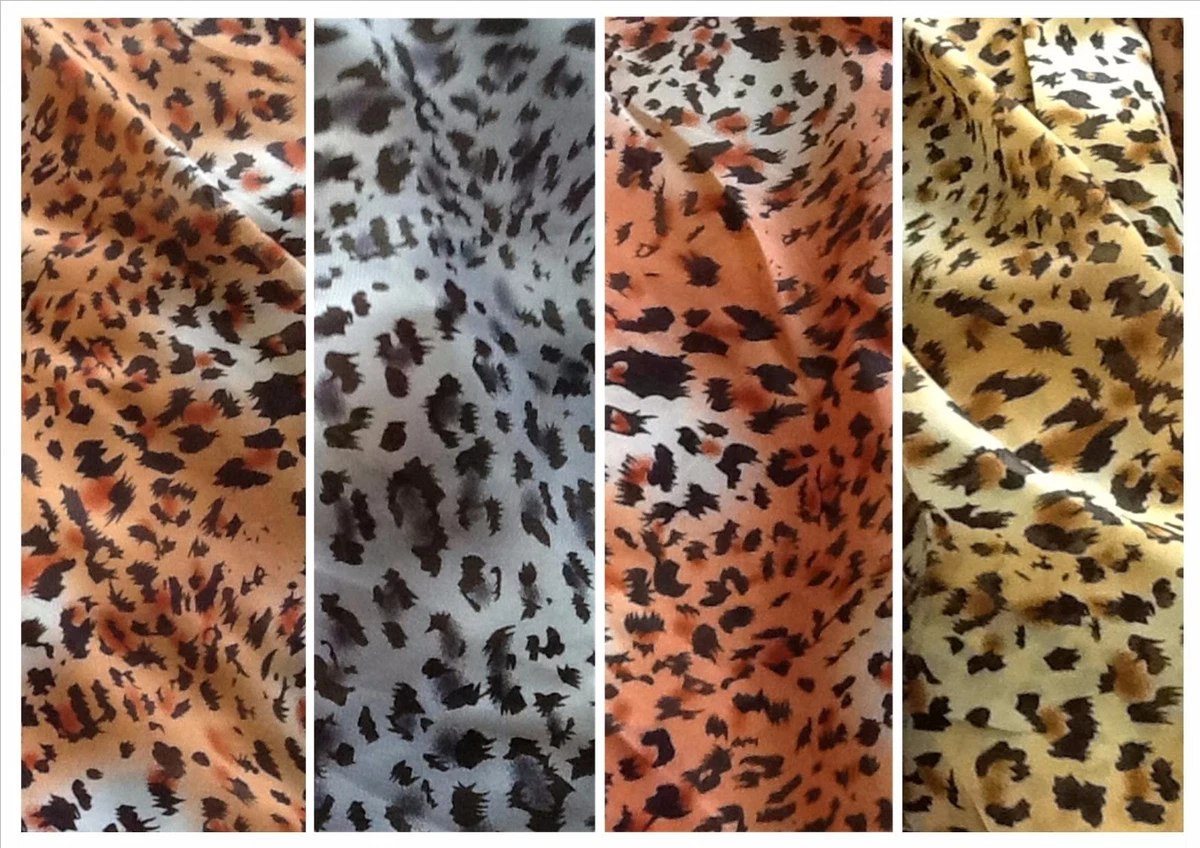 Leopard print chiffon fabric online