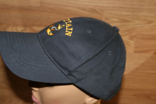 Gold Embroidered Captain Hat Anchor with two color rope Logo Adjustable Cap - Picture 3 of 8