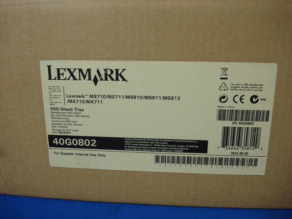 Lexmark 40G0802 Paper Tray 550 Sheet for MS810 MS811 MS812 MS710 MS711 MX711 - Image 3 of 4