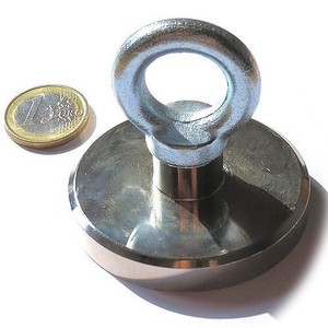 Magnete Al Neodimio Con Manico - Ø 25 Mm, Forza 25 Kg, Filettatura M8, Per Officina - Foto 6