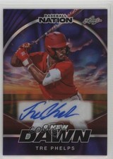 2025 Leaf Baseball Nation New Dawn Purple Lava /8 Tre Phelps #NA-TP1 Auto 2a5