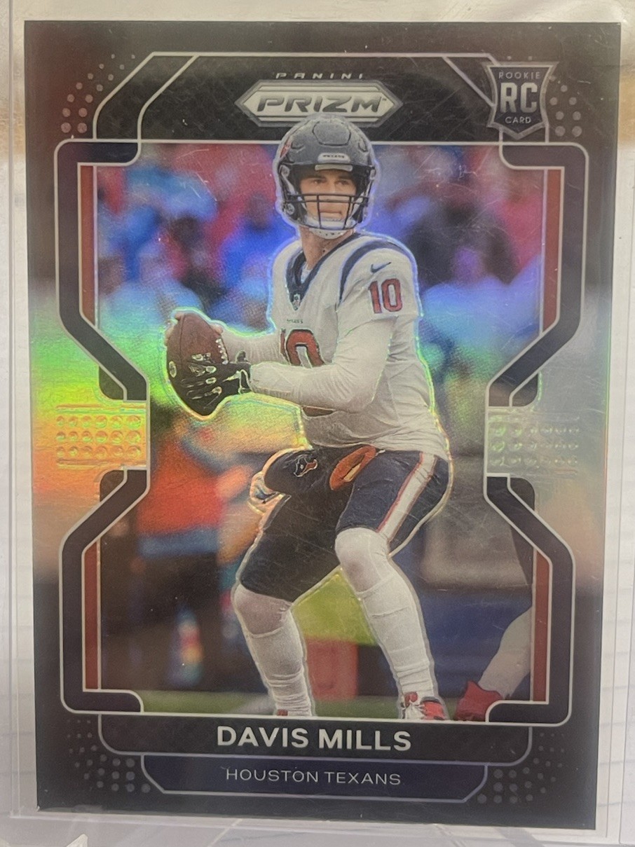 2021 Panini Chronicles Prizm Black Silver Davis Mills #PB-15 Texans Rookie RC