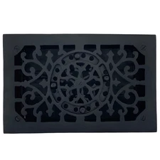 Rectangular Cast Iron Heat Register with Louvers 11 1/8 Inches by 7 1/8 Inches