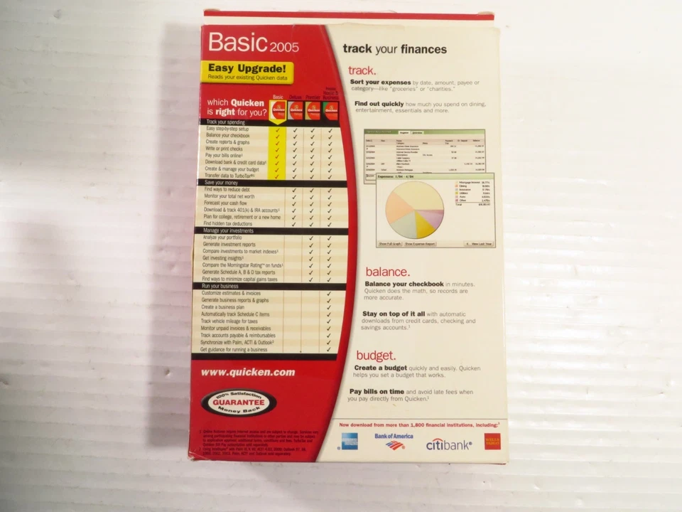 Old Quicken Basic 2005 Personal Finance Software, For retro PC builders Win 98 - Image 2 of 3