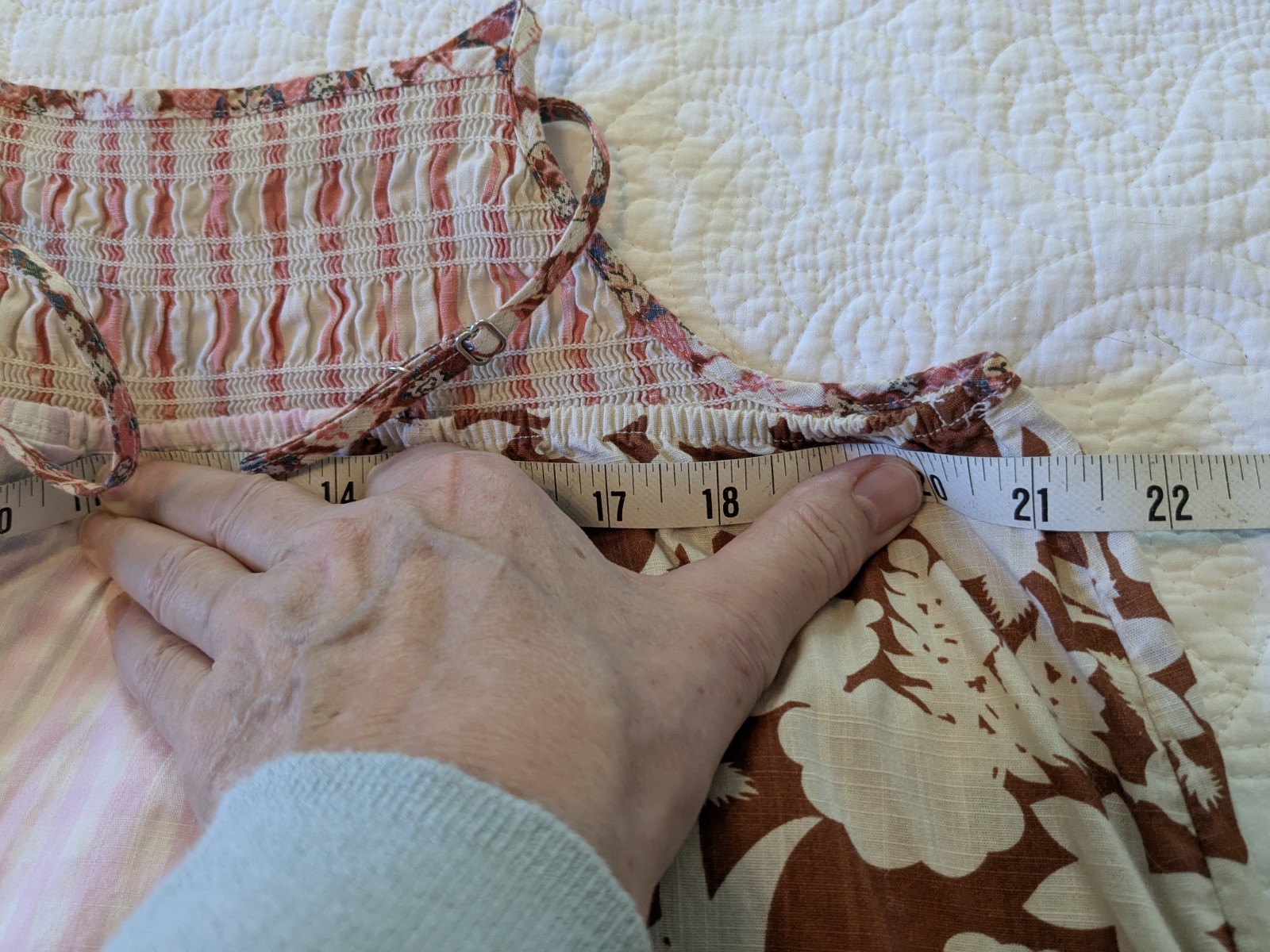 Universal Thread Gingham Floral Patchwork Tiered … - image 11