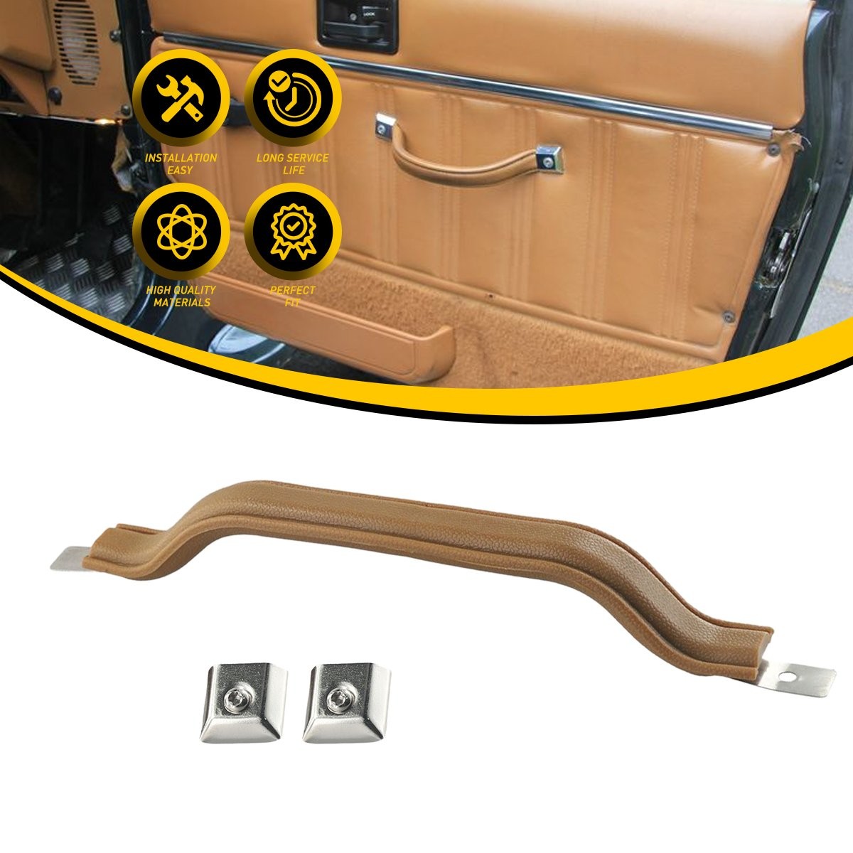 Front Inside Left Right Door Pull Handle For 1987 1988 1989-95 Wrangler Jeep YJ thumbnail 8