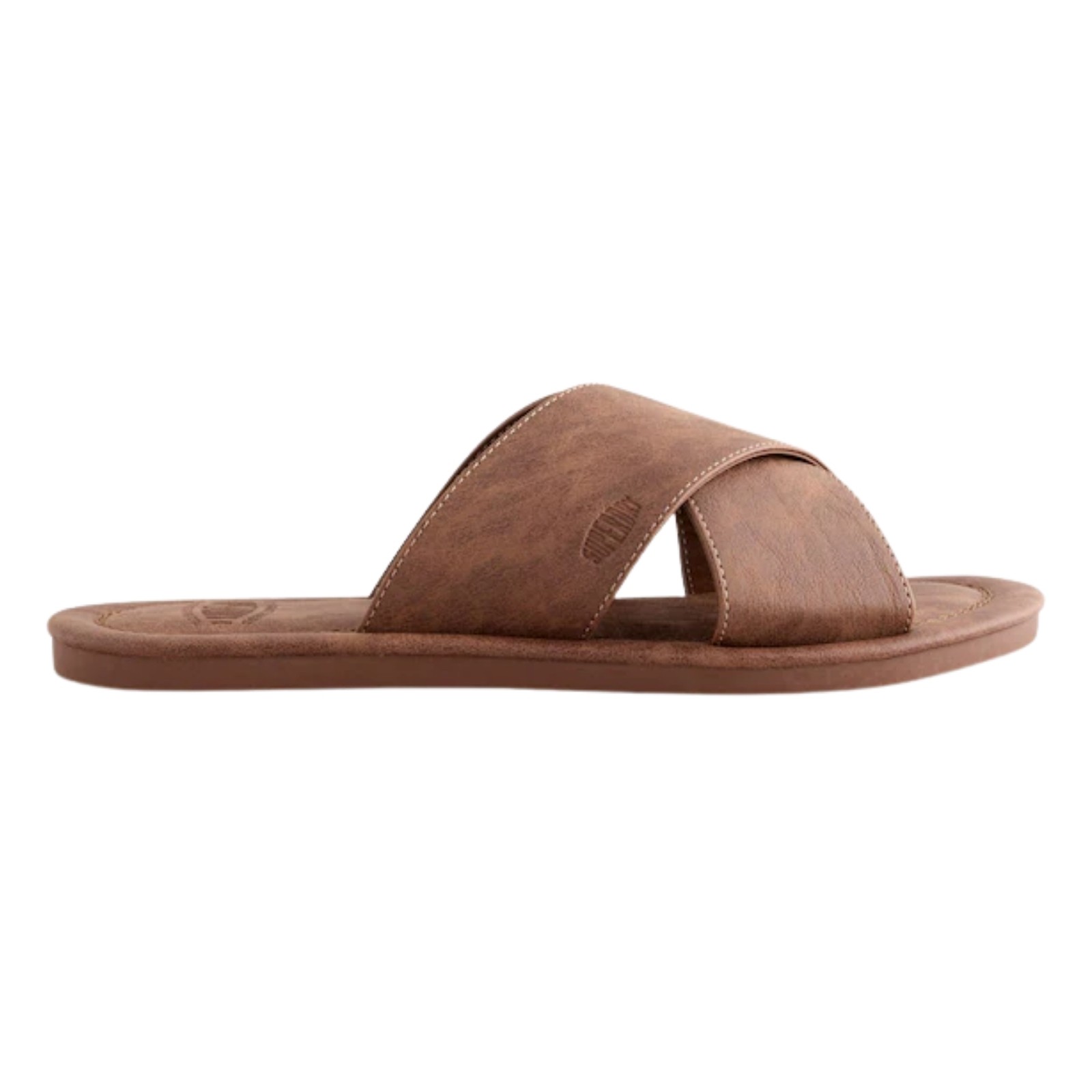 Superdry Men's Light Brown Vintage Cross Straps Sliders - Image 3