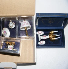 Reutter Porzellan Dollhouse Furniture Candelabra Umbrella Stand lamp Telephone +