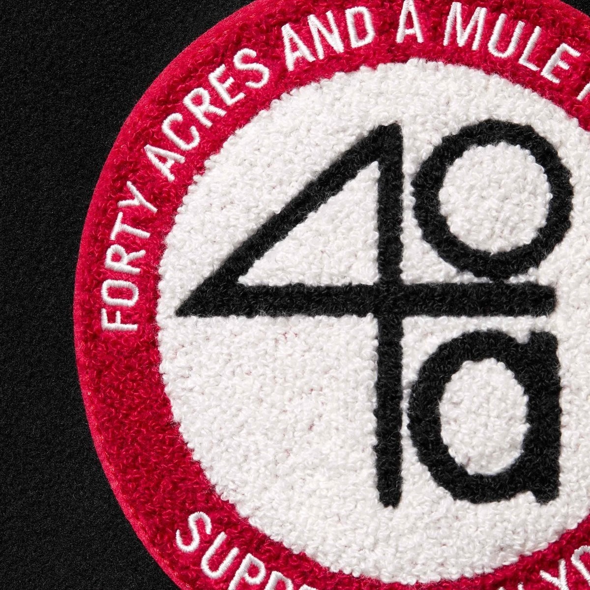 Supreme 40 Acres Malcolm X Varsity Jacket image 4