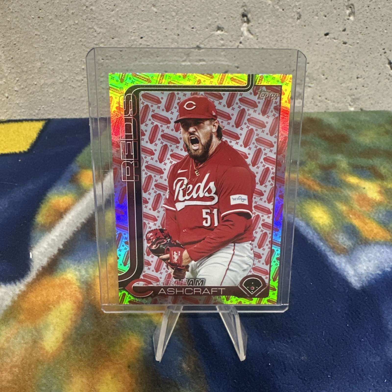 2025 Topps Series 2 Graham Ashcraft SP Hotdog Foil /99 #626 Reds