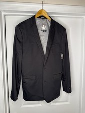 Express For Men Extra Slim 44L Blazer Black New With Tags
