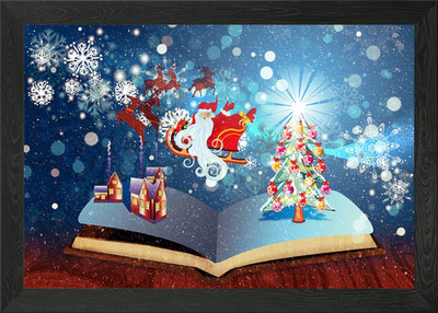 Magic Book Flying Sana Gerahmtes Wandbild Poster Leinwanddruck Bild