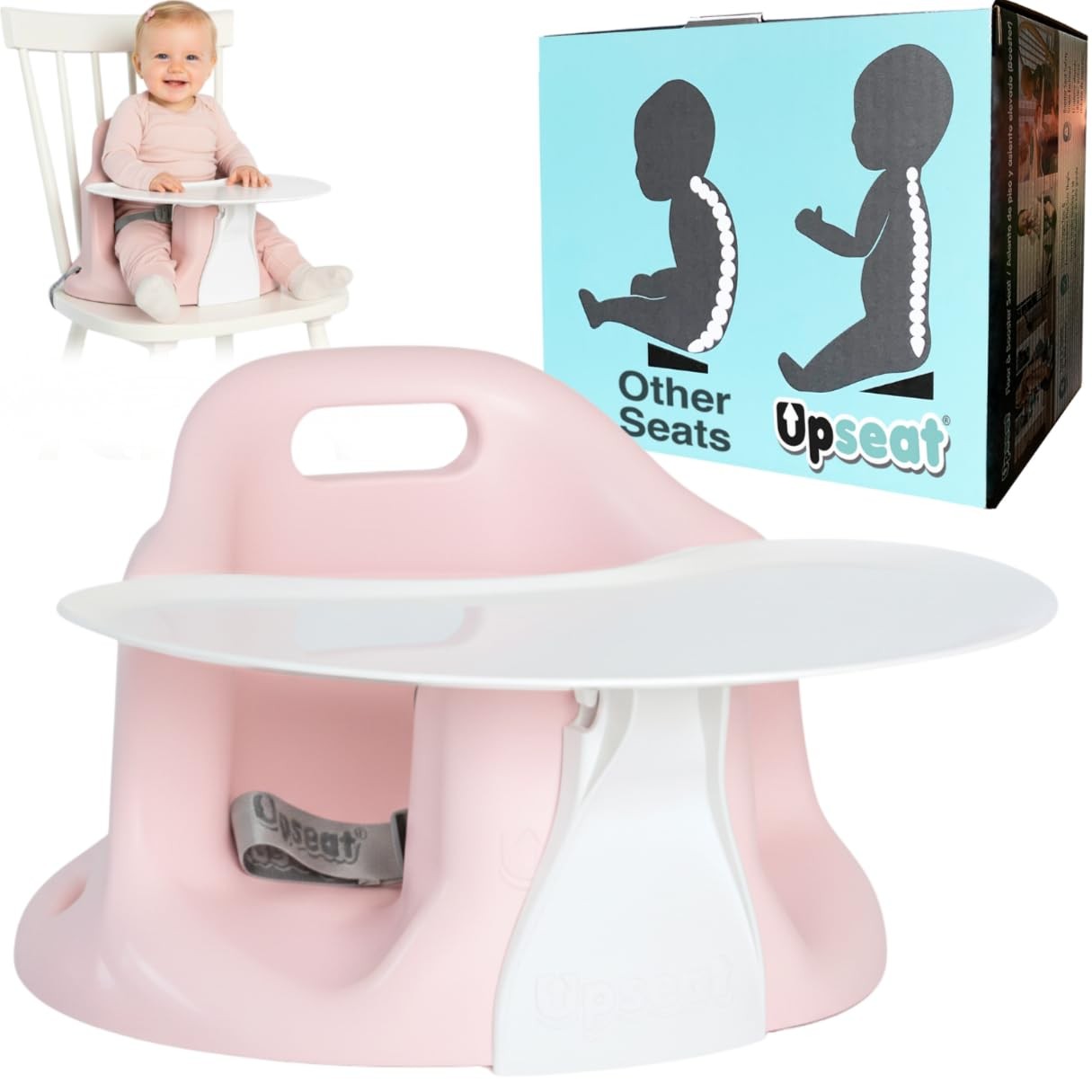 Siège rehausseur pour bébé nomade idéal pour les repas au restaurant et les vacances
