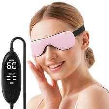 Heated Eye Mask Warm Compress for Dry Eyes, USB Electric Heating Pad for Stye