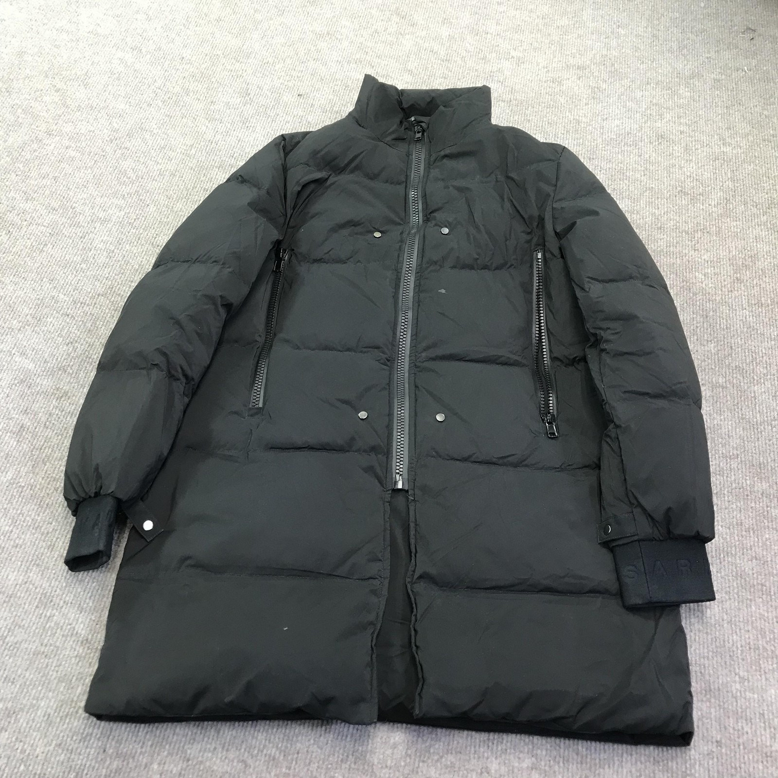 The Arrivals Coat Womens Small Black Long Puffer Down Parka Winter Jacket