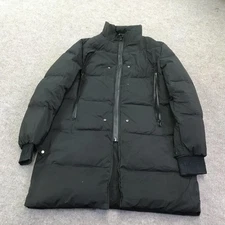 The Arrivals Coat Womens Small Black Long Puffer Down Parka Winter Jacket