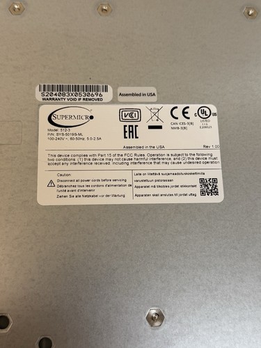 Supermicro 5019S-ML 1U Server Intel Xeon E3-1270 v6 3.8-4.2 CPU & DDR4 16GB RAM - Picture 3 of 4