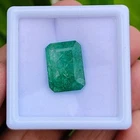 Natural 11.30 Ct Certified Colombian Green Emerald Loose Gemstone Emerald Shape