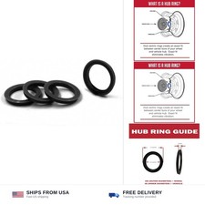 Wheel Accessories Parts 4 Pcs Poly Carbonate Hub Centric Rings OD 72.56mm ID ...
