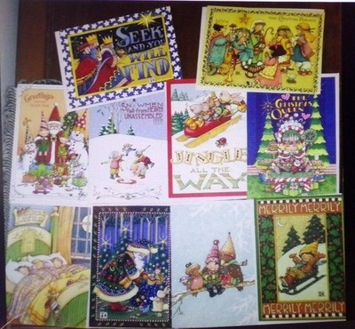 Mary Engelbreit Christmas Cards ~ New Sealed! ~ 10 Cards and Envelopes ~ Current
