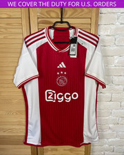 AJAX AMSTERDAM JERSEY HOME FOOTBALL SOCCER SHIRT ADIDAS TRIKOT MEN sz L