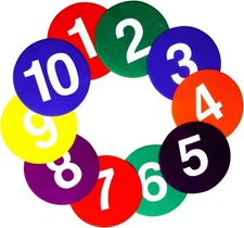 9 Inch Poly Spots, 10/24 PCS Anti-Slip Spot Markers Floor 9 Inch, Colorful 