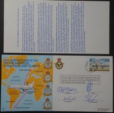 10th Anniversary Tristar Air Bridge to the Falkland islands Signed Cover