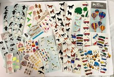 Vtg Mrs. Grossman's Mixed Lot of Stickers Animals Horses Cows Cars Trucks Angels
