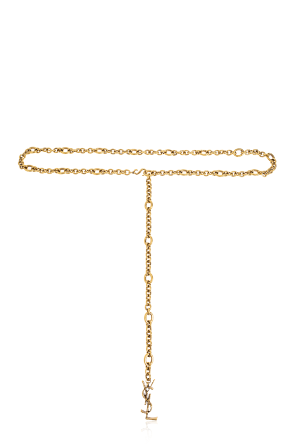SAINT LAURENT Brass Strip Belt New & Authentic