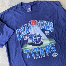 1999 Tennessee Titans American Conference Champions Super Bowl T shirt HN3918