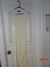 Womens Cream Sweater Dress size S By Pretty Little things
