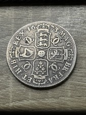 Charles II, Halfcrown, 1673, Qvinto Edge, Nice Example!