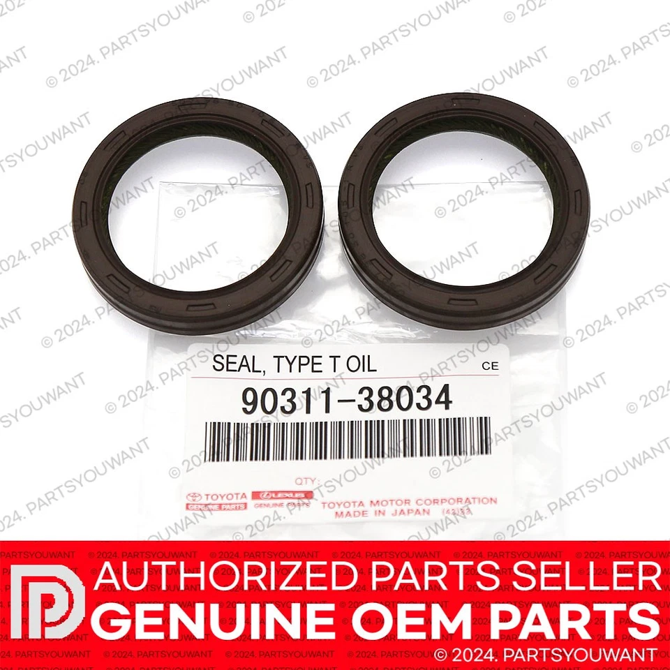 GENUINO Toyota Camry Sienna Avalon ES300 1MZ 3,0 L Manivela + Árbol de levas Juego de sellos de aceite Foto 3 de 4