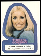 Three's Company 1978 TV Show Topps Sticker Card #12 (NM)
