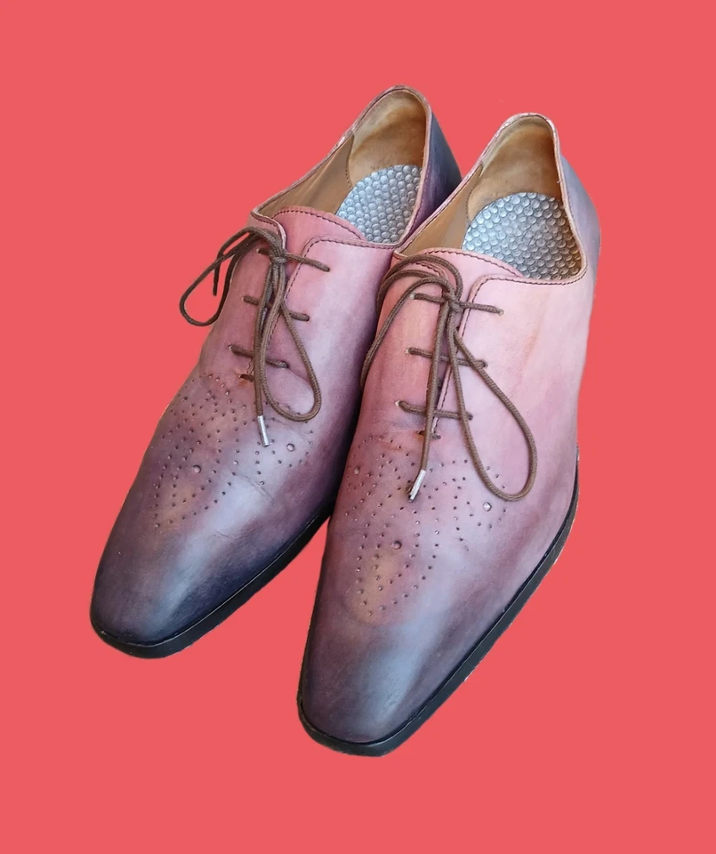 Vero Cuoio, Zapato Oxford Hombre, Rosa Con Tinte Negro, Talla US 8-8,5 EU 41 Foto 2 de 4