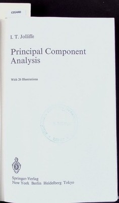 Principal component analysis. Jolliffe, Ian T.: