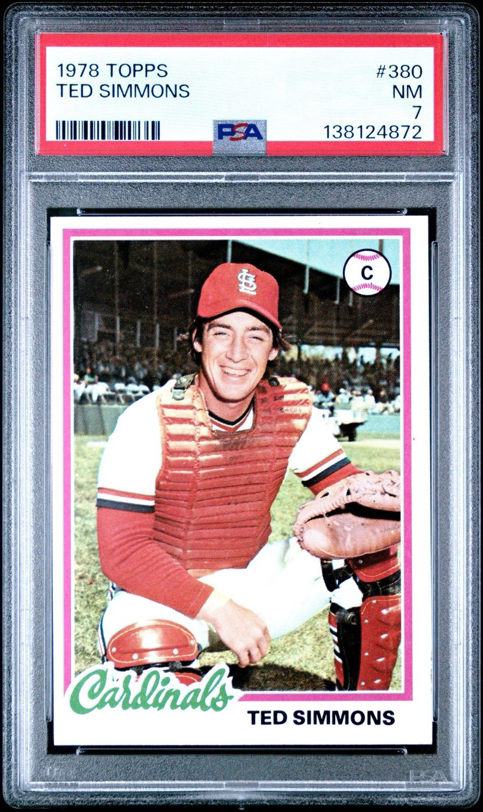 1978 Topps #380 Ted Simmons PSA 7 NM !!!