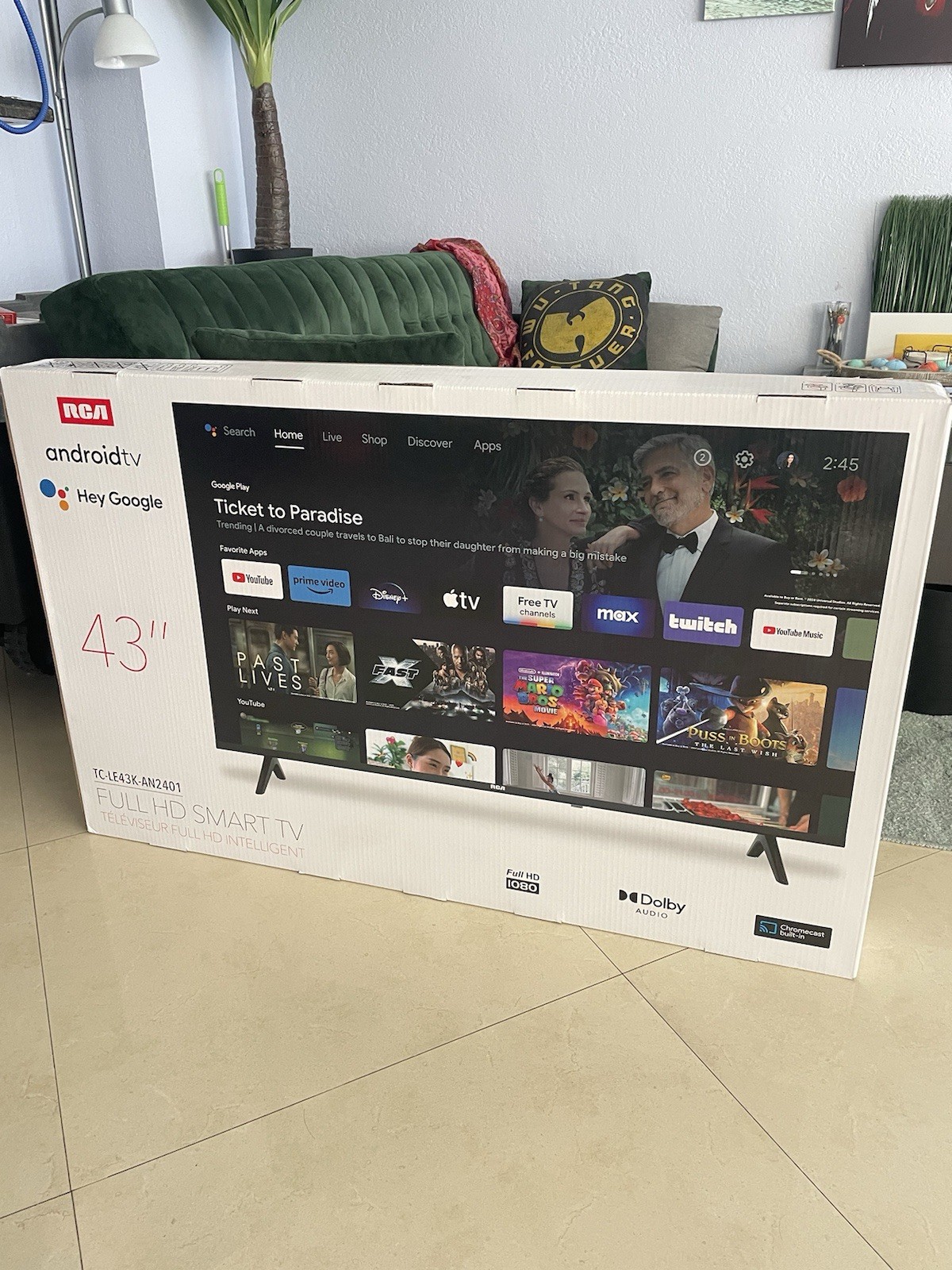 RCA Smart Android TV 43 Inch Full HD 1080 Dolby Audio