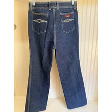 Vintage Jordache High Waisted Dark Wash Jeans Contrast Stitch Size 8-10 80's