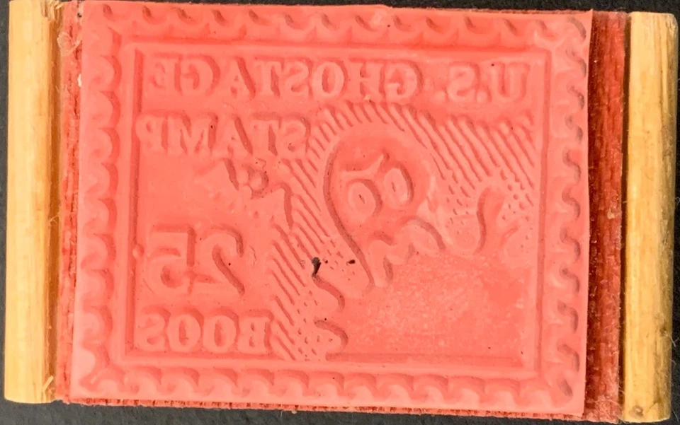Estampillas de goma Kidstamps Ron Barrett EE. UU. Ghostage Boos Ghost imitación poste Foto 2 de 3