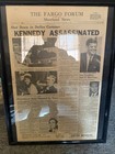 The Fargo Forum Moorhead News Nov 22 1963 "Kennedy Assassinated" Framed — photo 3