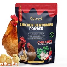 Chicken Dewormer Powder All Natural Plant Based Poultry Duck Birds 200g Bag