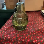 FENTON Hand Blown Green Glass Santa Fairy Lamp, USA MADE!