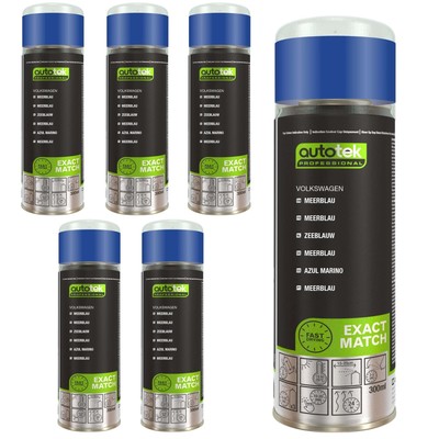 Autotek Volkswagen Meerblau schnelltrocknender Aerosol-Sprühlack 300 ml x6