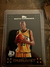 2007-08 Topps #112 Kevin Durant Seattle Supersonics Rookie Card 50th Anniversary. rookie card picture
