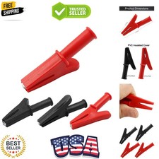 4pcs Insulated Alligator Clips, Heavy Duty Alligator Clamps, 30A Nickel Plate...