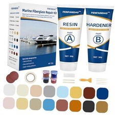 FENFANDAS Fiberglass Boat Repair Kit, Marine Fiberglass Repair Kit for Boats,