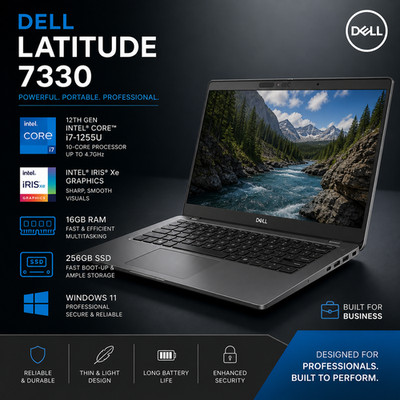 Dell Latitude 7330 Laptop i7 12. Gen 10-Core 16GB RAM 256GB SSD Iris Xe W11
