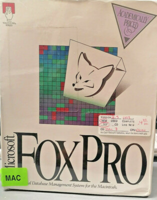 Vintage N.I.B. Microsoft Foxpro 2.50 (MAC) AE Single USR Team N3 215-396V250