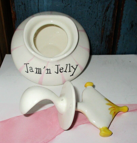 RARE VINTAGE 1958 HOLT HOWARD PIXIEWARE JAM 'N JELLY CONDIMENT JAR/SPOON & LABEL - Picture 7 of 7
